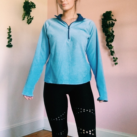 Athletic Works Sweaters - baby blue quarter zip up
